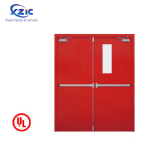 Malaysia decorative 2 hour steel fire rated hollow flush door skin fire retardant door for emergency exit 5x7feet